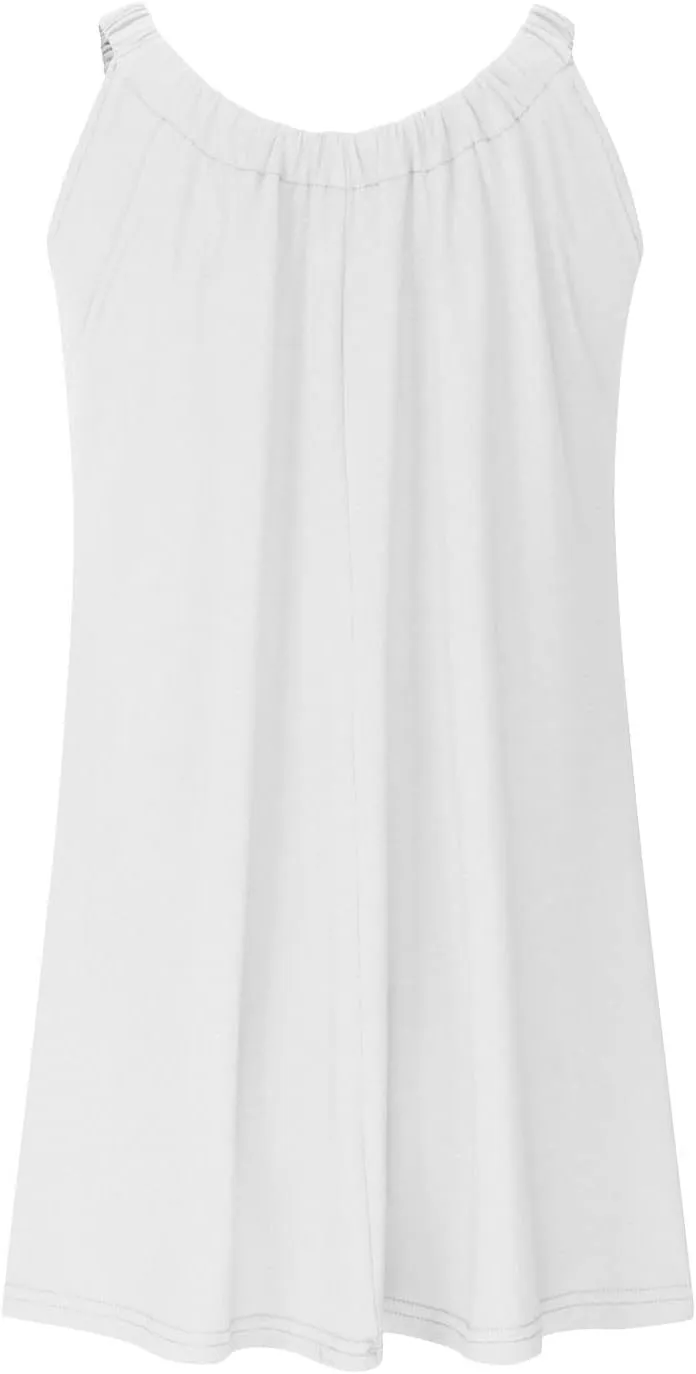 Summer Dresses for Women 2025 Trendy Halter U Neck Sun Dress Casual Loose Fit Beach Cover Up Vacation Mini Dresses