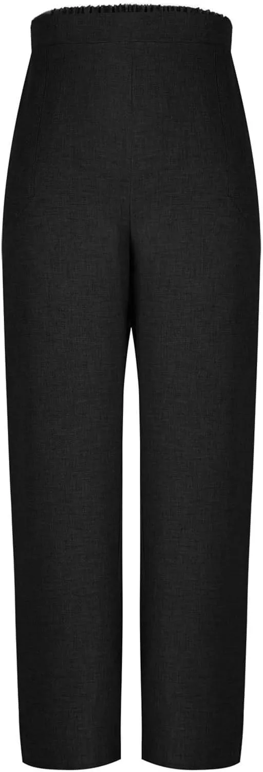 Summer Pants for Women Dressy Linen Pants Women Summer High Waisted Wide Leg Linen Pants Trousers with Pockets