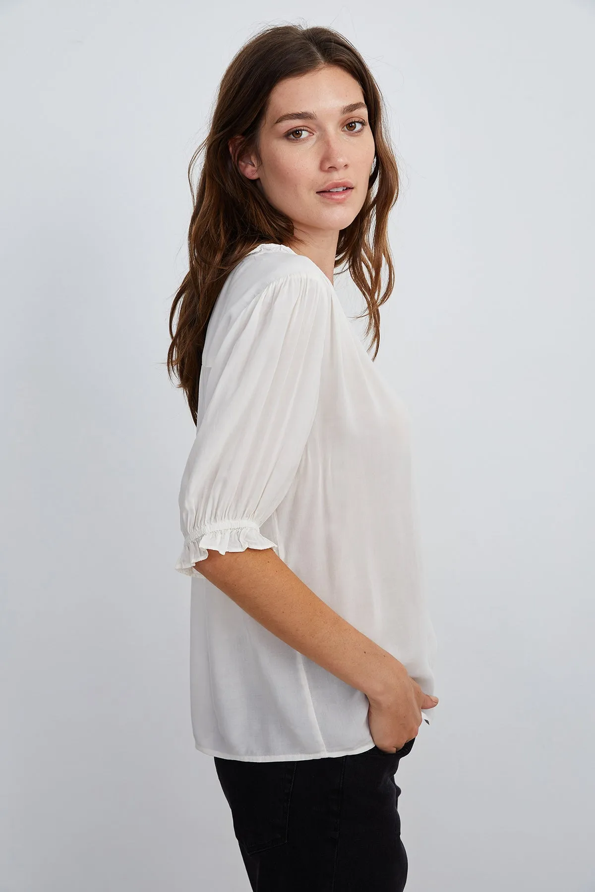 TRIXIE RUFFLED BLOUSE
