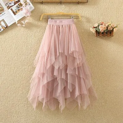 Tulle Skirts Women High Waist