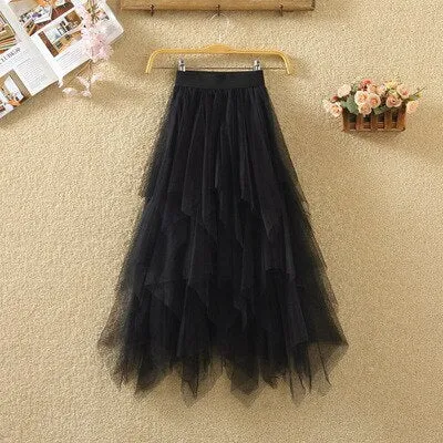 Tulle Skirts Women High Waist