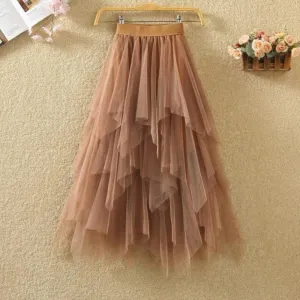 Tulle Skirts Women High Waist