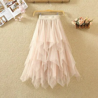 Tulle Skirts Women High Waist