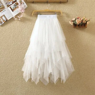 Tulle Skirts Women High Waist