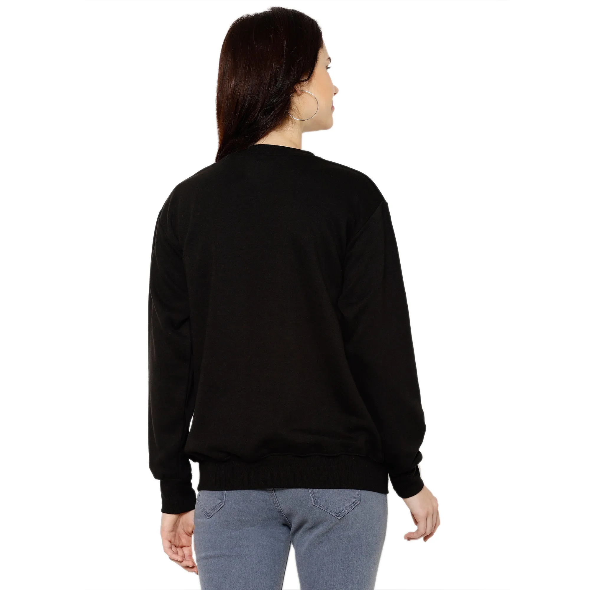 Vimal Jonney Fleece Round Neck Sweatshirt for Women