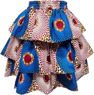 Women African Skirt Dutch Ankara Tradition Print Wax Patchwork Skirts Full Circle Skirt