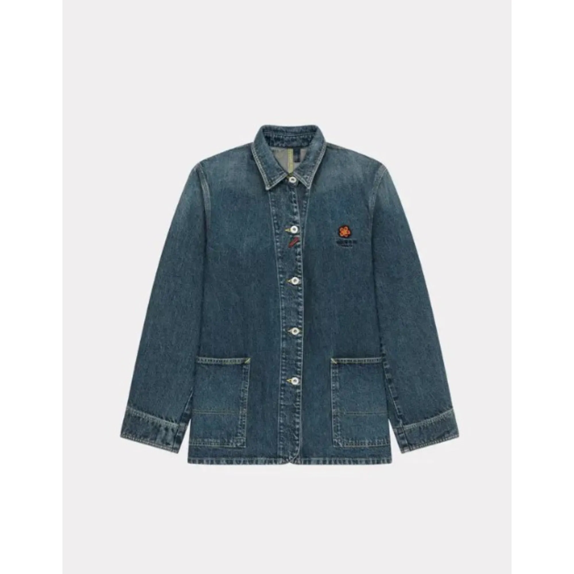 Women Dark Stone Workwear Jacket - Dark Stone Blue Denim