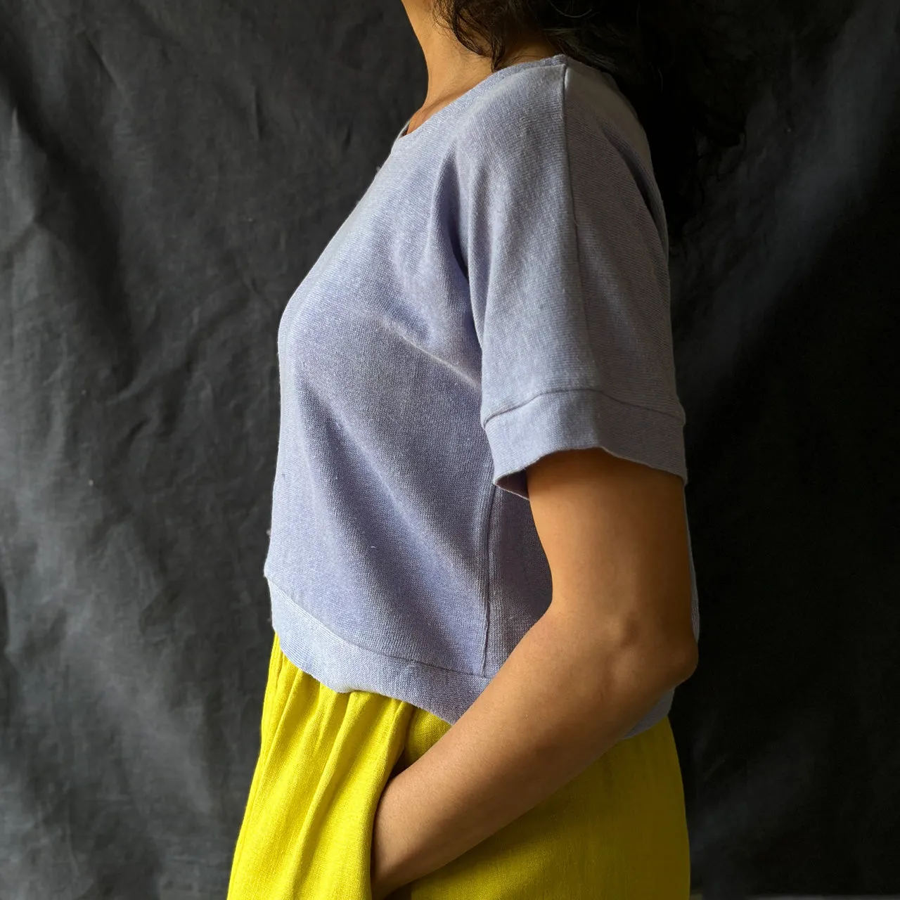 Women's Hemp Pieces Tee - 100% Hemp - Lilac
