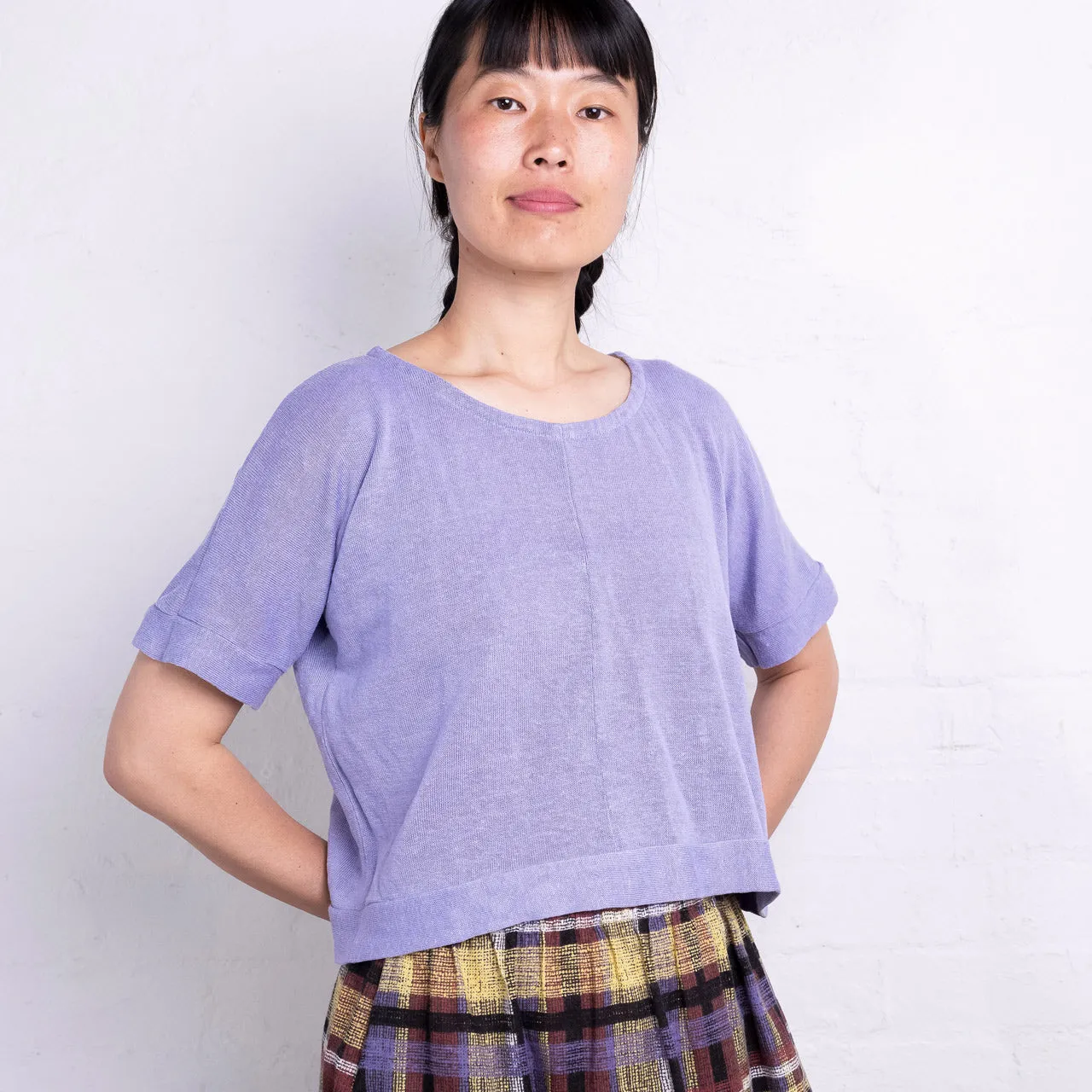 Women's Hemp Pieces Tee - 100% Hemp - Lilac