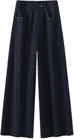 Women's High Waist Wide Leg Pants Straight Loose Trousers