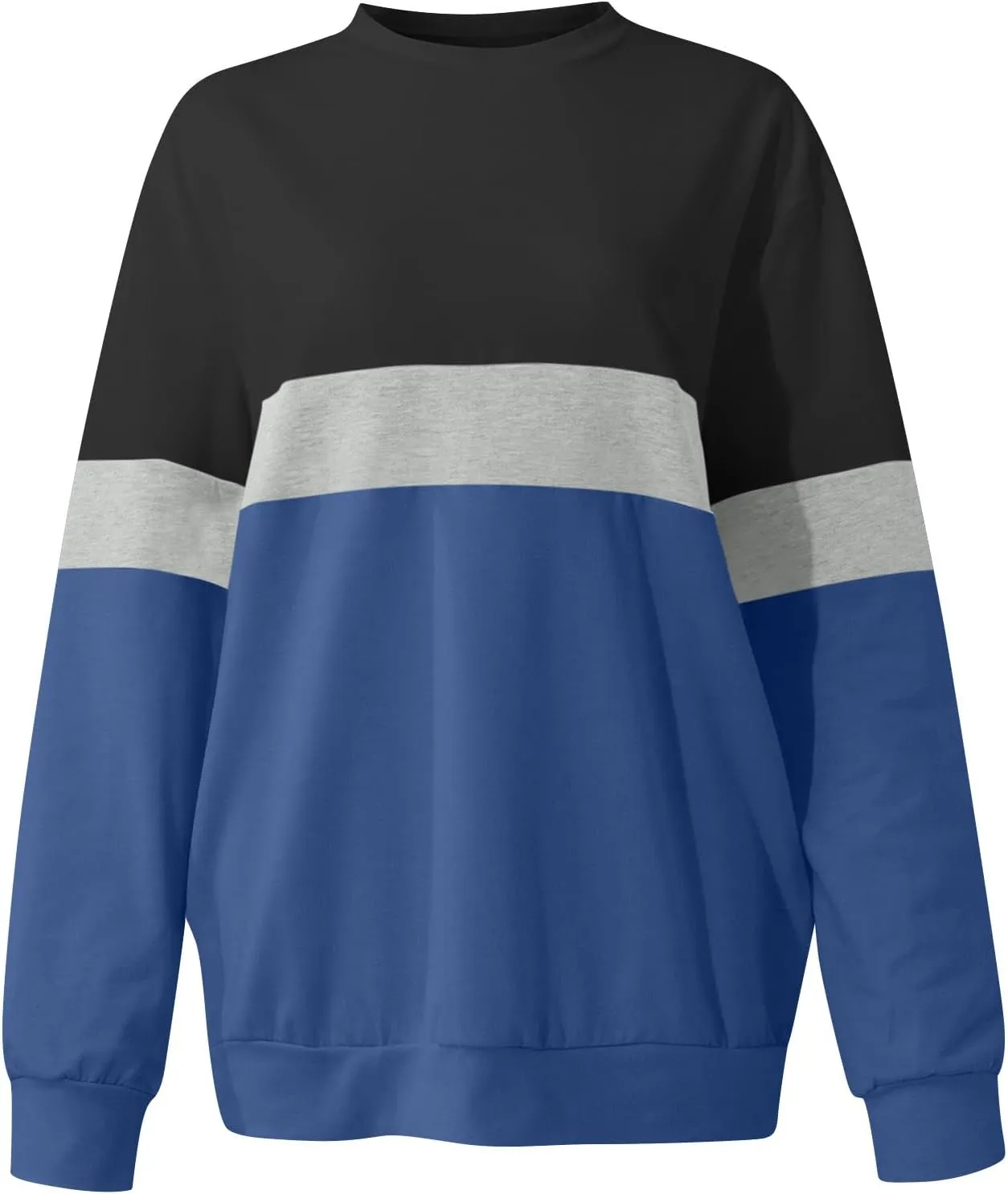 Women's Oversized Color Pullover Sweatshirts, 2024 Outfits Loose Basic Comfy Fleece Sweatshirts Sweaters