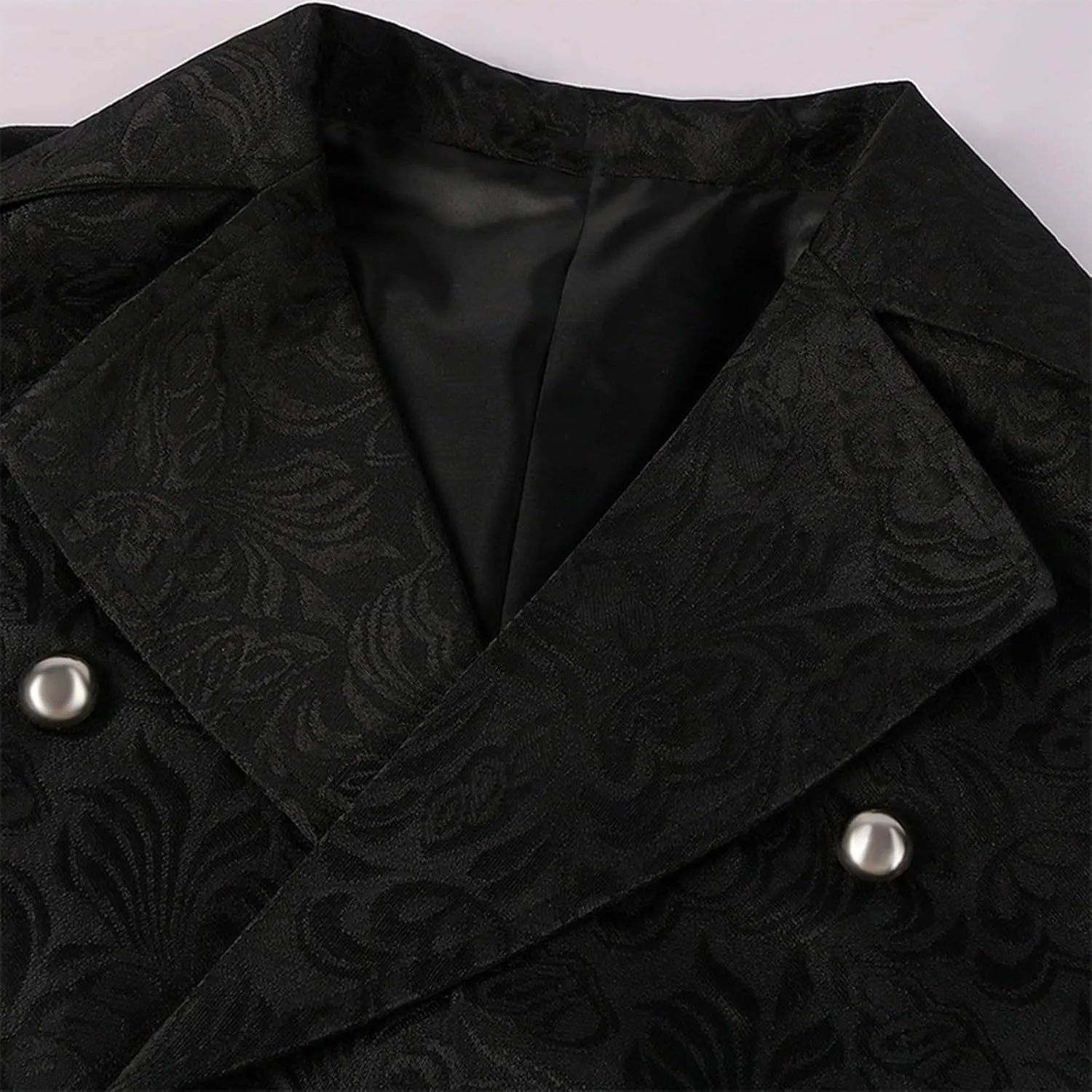 XUNRYAN Mens Steampunk Vests Tailcoat Jacket Sleeveless Medieval Gothic Victorian Trench Coat Long Uniform Halloween Costume